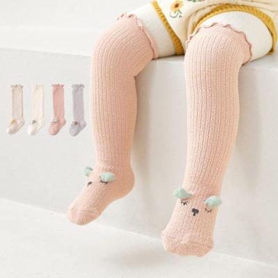 Winter Herbst Verdicken Plüsch Warme Thermo Strümpfe Enge Cartoon Tier Gestreiften Kniehohe Lange Socke für Baby Junge Mädchen