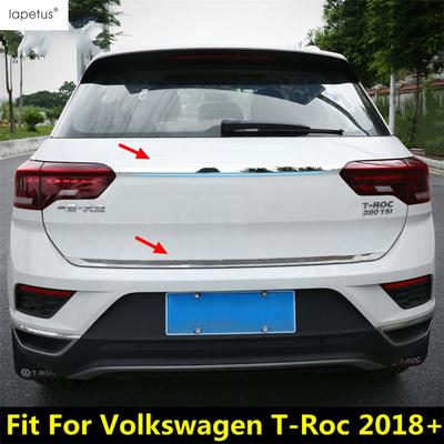 Hátsó csomagtérajtó alsó fogantyú díszcsík Borítás Díszelem Volkswagen T-Roc T Roc 2018 - 2024 Rozsdamentes acél Kiegészítők