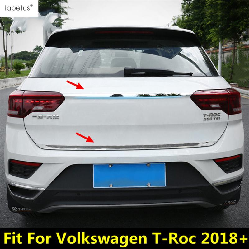 Hintere Heckklappe Unterer Griffleisten Dekorationsabdeckung Zierleiste Für Volkswagen T-Roc T Roc 2018 - 2024 Edelstahl Zubehör