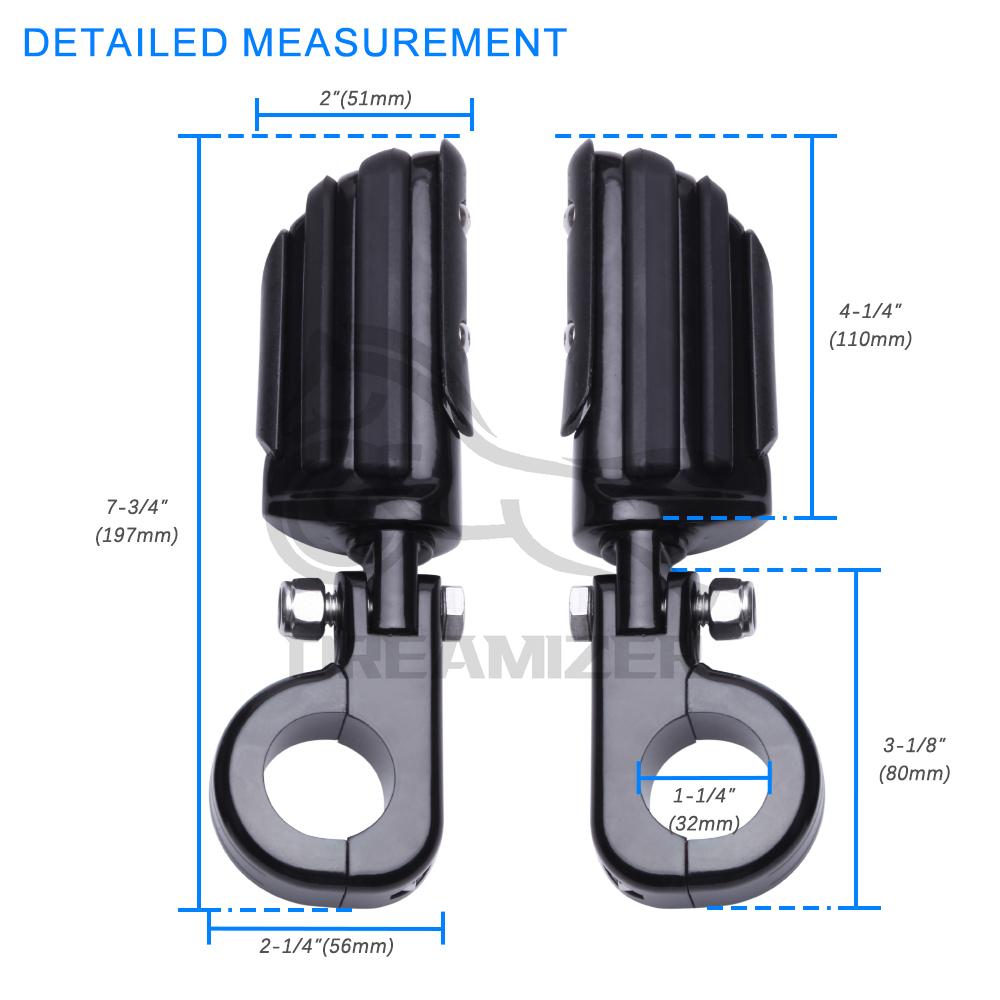 1.25" Highway Engine Bars Foot Pegs For Harley Electra Street Glide Road King Rest Pedals Bracket Clamps Motorcycle