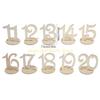 10 Pieces Wooden Table Numbers Table Numbers 11-20 Wooden Numbers with Holder Base Standing Wooden Wedding Decorations Top Sale