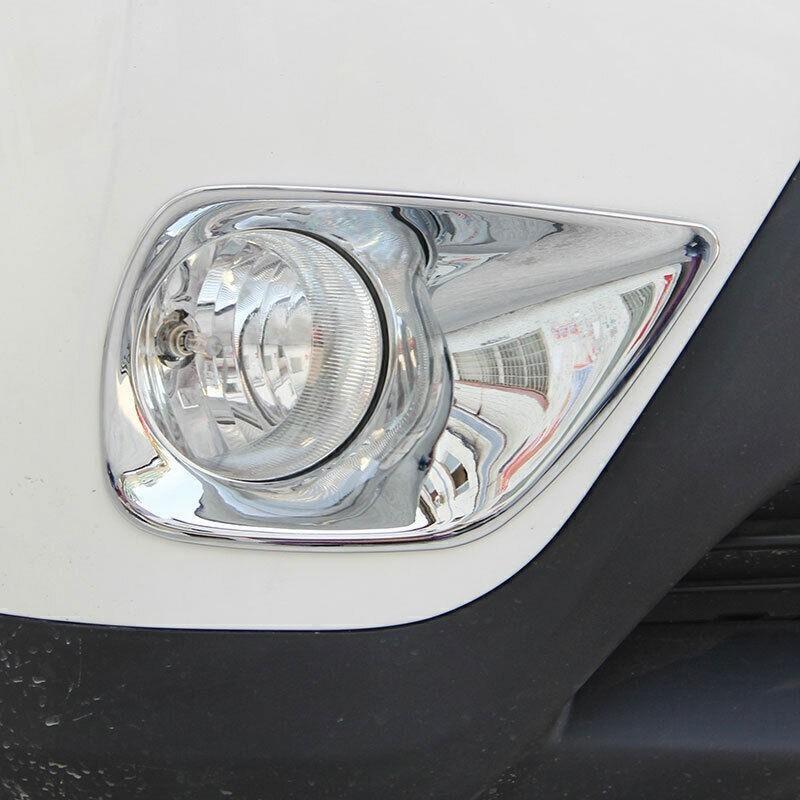For Toyota RAV4 13 14 15 Chrome Front Fog Light Lamp Eyelid Molding Frame Trim