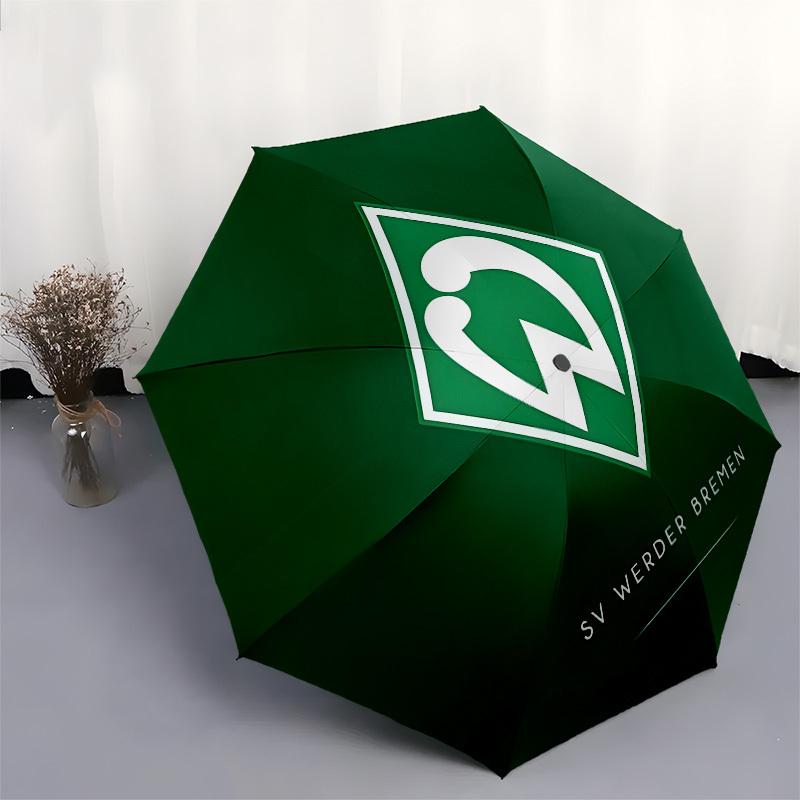 SV Werder Bremen, Football Club Automatic Opening and Closing, 8 rib Structure Portable Umbrella, Suitable for Men and Women in All Seasons