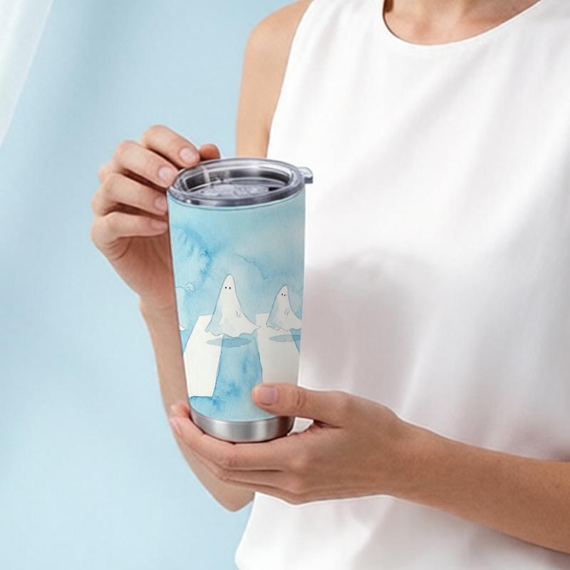 Car Tumbler 591ml Street Ghost Element Straw Cup Straight Tumbler Coffee Tumbler Portable Tumbler Tumbler With Lid Car Tumbler 591ml