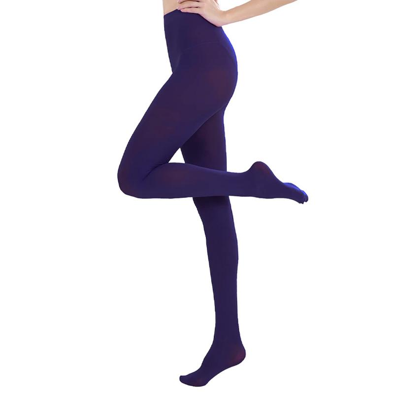 Kave Women Plus Size Tights 80D Burgundy Soft Solid Color Semi Opaque Footed Tights High Waist Womens Tights Spring Autumn Fit for 40-70kg