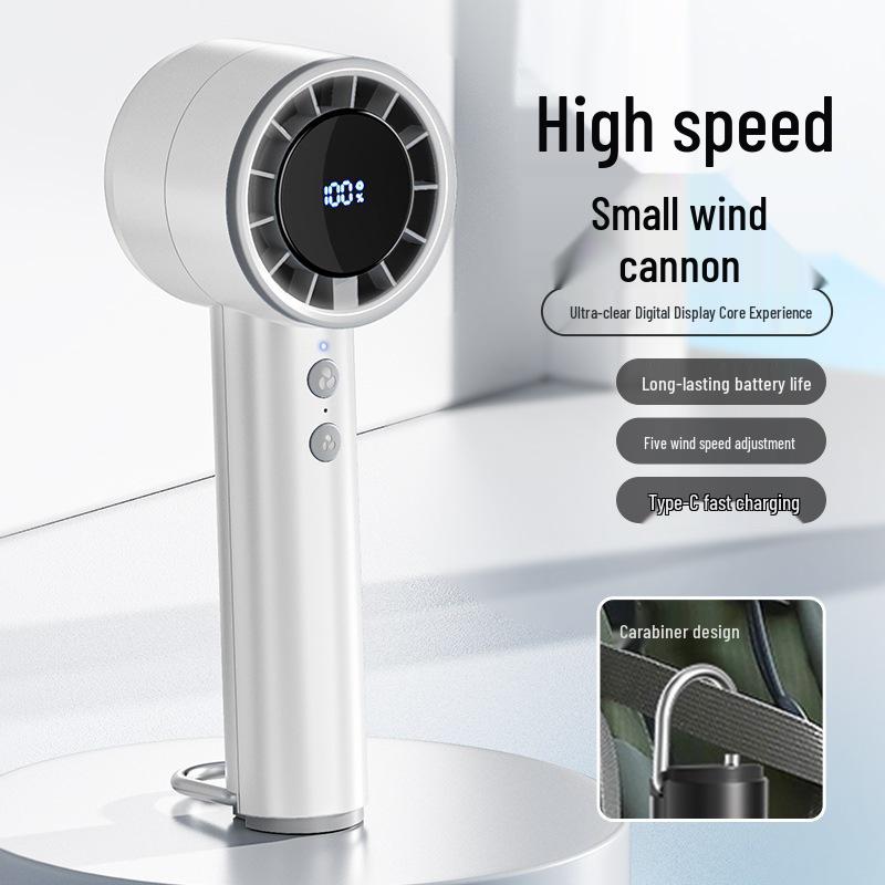Portable Silent Turbine Fan with Digital Display Handheld Fan