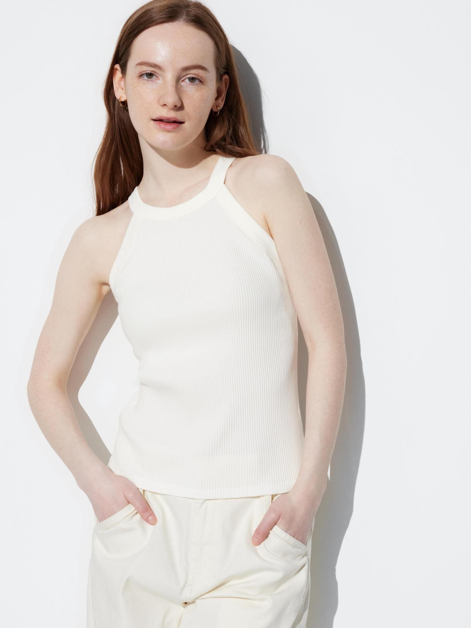 

Uniqlo Japan топ-бюстгальтер с бретелью через шею 00 WHITE/XXL