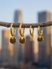 European Stainless Steel Shell Pendant Earrings: 18K Gold-Plated Fashionable High-End Ear Cuffs