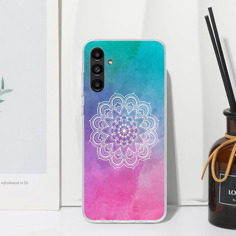 Totem Mandala Colorful Flower Phone Case For Samsung Galaxy A15 A25 A35 A55 A14 A24 A34 A54 A13 A23 A33 A53 A12 A22 A32 A52 A05S