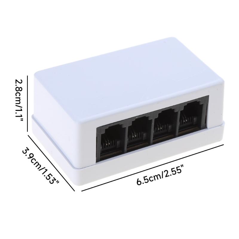 4-kierunkowy adapter RJ45 na RJ11 Konwerter sieciowy na telefoniczny do użytku domowego i biurowego dla czystej i niezawodnej komunikacji