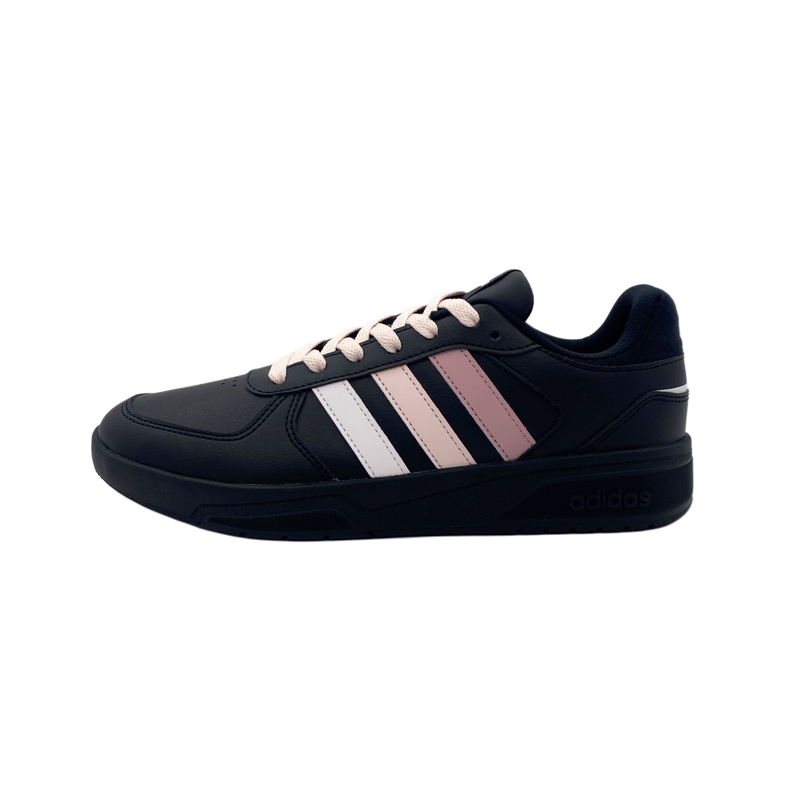 Adidas Neo Courtbeat Abrasion Resistant Low top Skateboard Shoes Unisex Black Pink JS3012(Team641-) 36