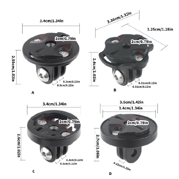 Universals Cycling Computer Mounting Base Camera Headlight Adapters Fixing Base for Road Mountain Bikes Easy to Install