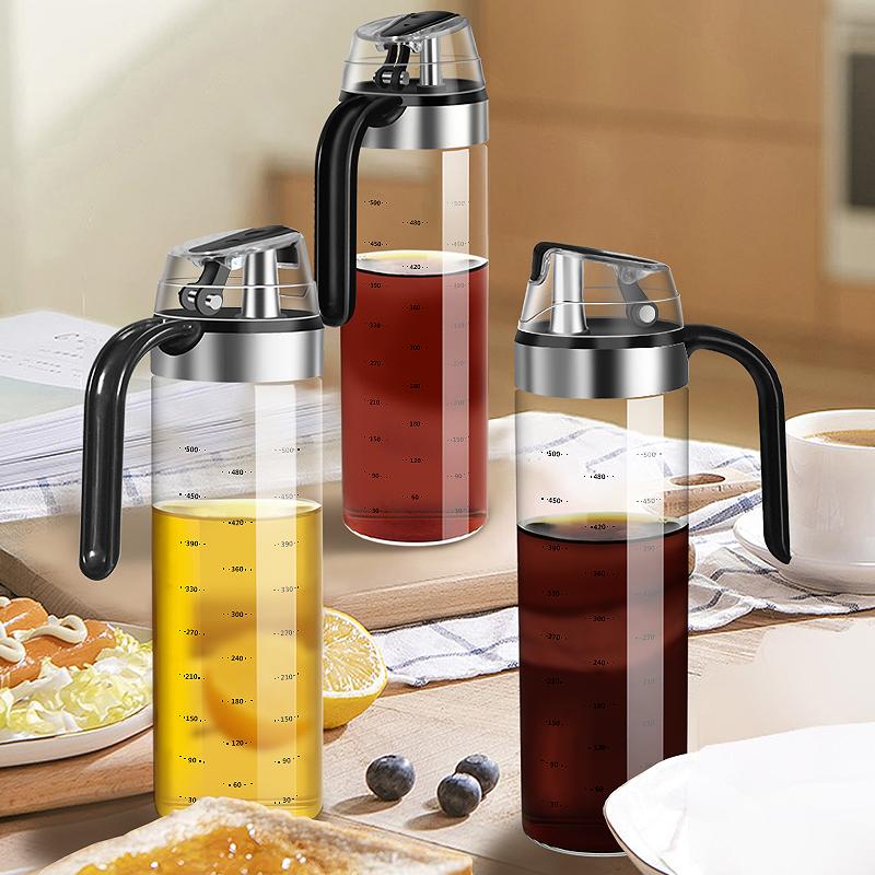 Cooking Seasoning Bottle Dispenser Sauce Bottle Glass Storage Bottles For Spice Glass Oil Spray Vinegar Creative Kitchen Tools