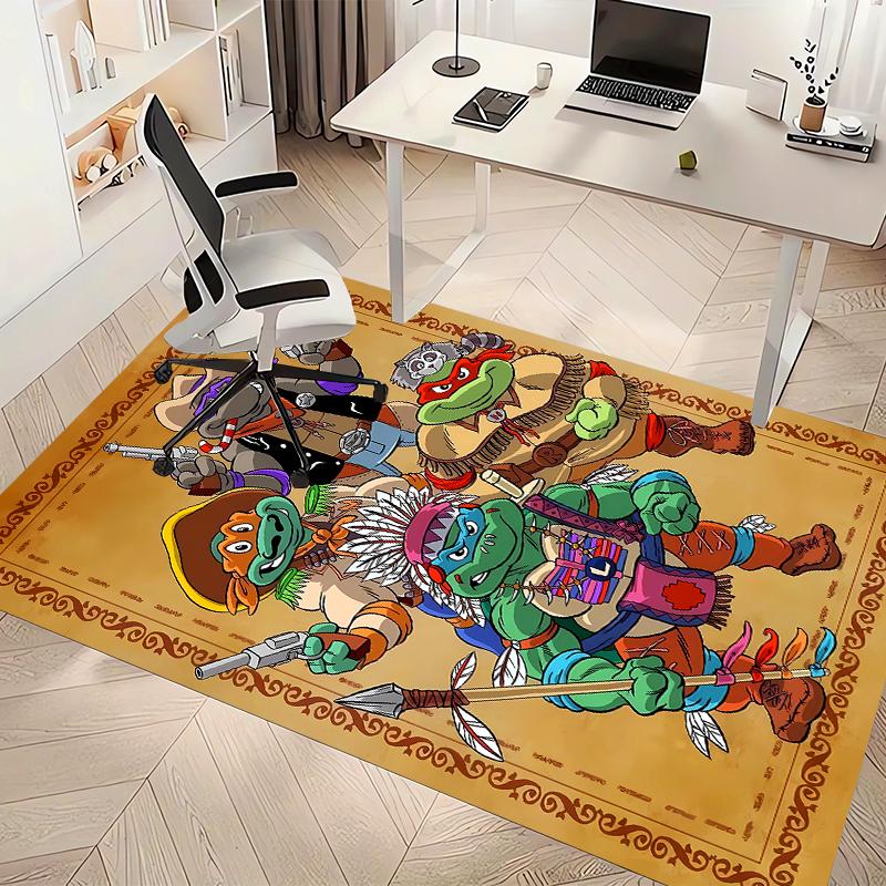 Teenage Mutant Ninja Turtles Printed Absorbent Washable Carpet, Non-Slip Bathroom Mats, Kitchen Rugs, Yoga Mat,Living Room Entrance, Camping Picnic Ru