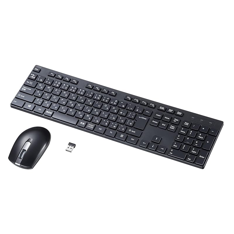 

Sanwa Supply Wireless keyboard with silent mouse SKB-WL39SETBK