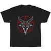 Baphomet Goat Head Satanic Pentagram Occult Gothic T-Shirt Unisex Tee Gift
