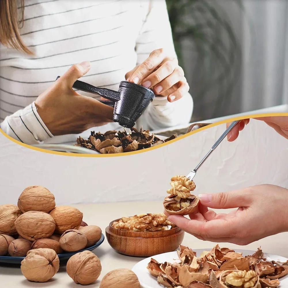 Nutcracker Pecan Nut Cracker Walnut Plier Opener Tool with Non-slip Handle Hazelnut Plier Nut Clip