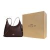 Coach Ella 36 Logo Zip Closure Leather Underarm Shoulder Bag Large Women Shoulder Bag Dark-Coffee CCE48-IMXAL
