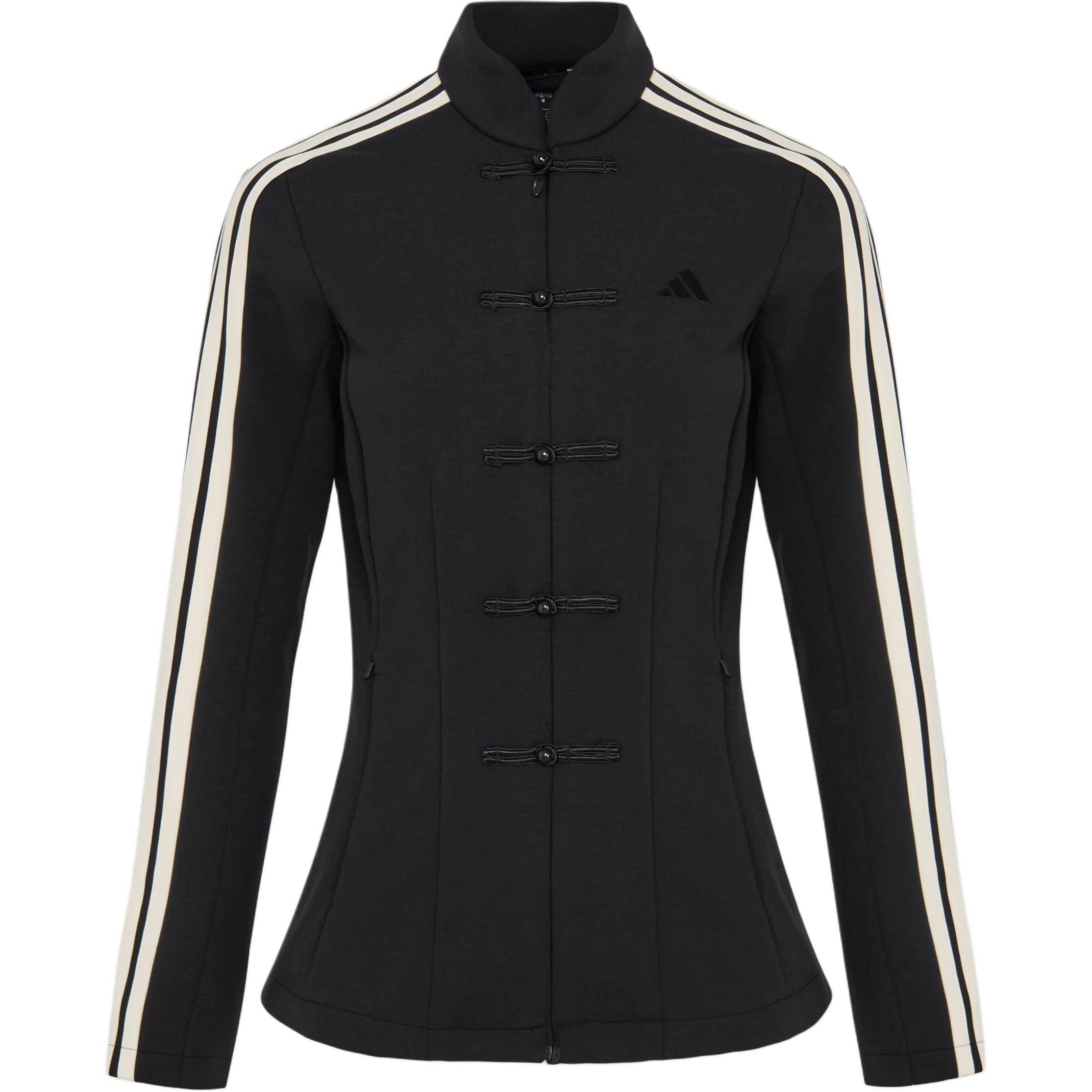 Adidas New Chinese Style Stand-Up Collar Jacket Black Women HY2130 XL