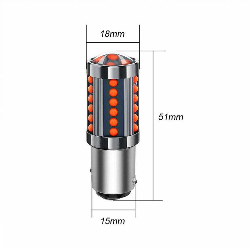 2Pcs Red 1157 BAY15D 36 COB  900lm 12-24v LED Tail Lamp Car  Reverse Turn  Signal Brake Light Parking Bulb