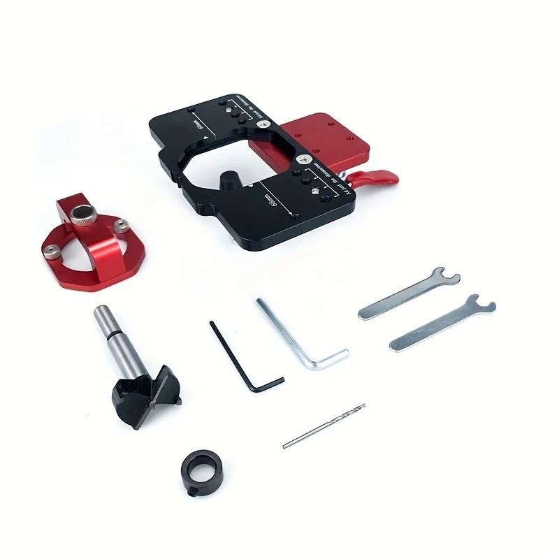 35mm Woodworking Dowel Cabinet Jig Drill Guide Locator Hinge Jig Drilling Hole Puncher Hinge Boring Dowel Jig