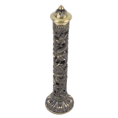 Vertical Incense Dragon Phoenix Retro Incense Tower Holder for Meditation Room Tea Room Decor