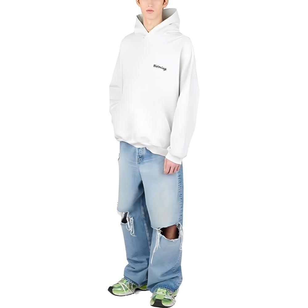 Balenciaga Logo Embroidered Hoodie 713677TOVP19081