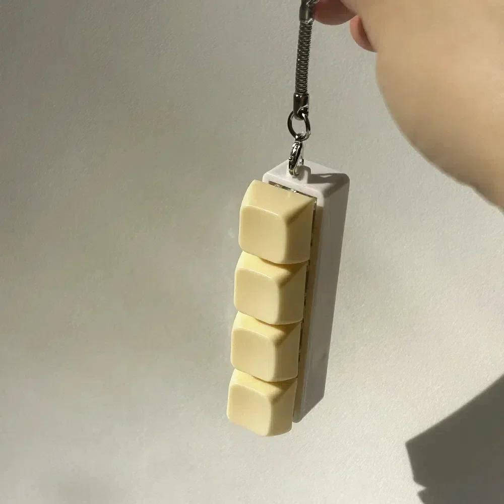 Keyboard Key Fidget Reliver Stress Toys Colorful Keychain Keycap Antistress Toys Adult Children Finger Button Toy Kids Game Gift