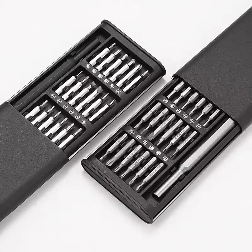 25 in 1 Precision Screwdriver Set, Flat Head Hexagonal Magnetic Screwdriver Head for iPhone, PC, Watches