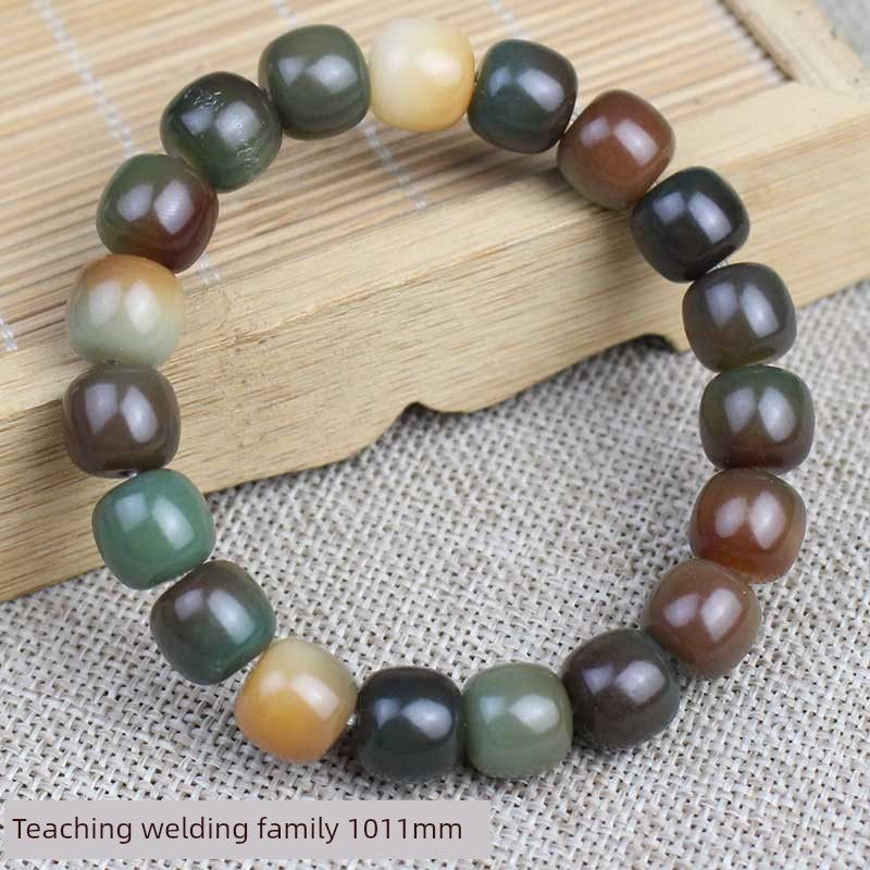 

Поделки круглый палец зеленый розарий украшение бодхи браслет Dunhuang Aristocratic Family 10*11mm