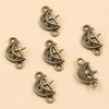 10x18mm Natural Moon Star Alloy Charm Connector for DIY Jewelry