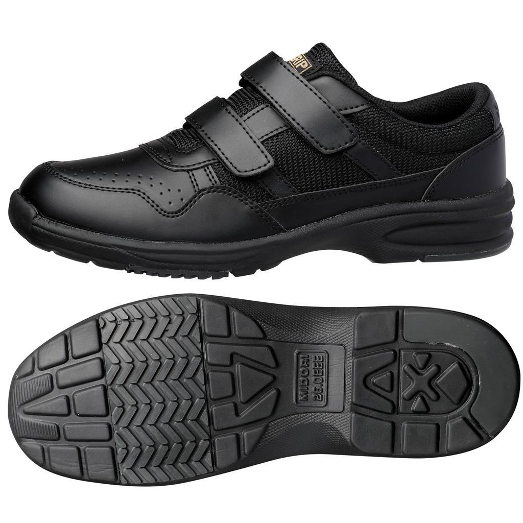 Midori Anzen Ultra Light High Grip Work Size Cm Shoes/Sneakers, Slip-Resistant, Lightweight, Shock-Absorbing, ULH716, Black, 28.0