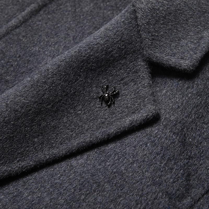 Autumn and Winter New Double-sided Woolen Wool Coat Men's Slim-fitting Mid-length Cashmere Nizi Coat Windbreaker Trend Coat