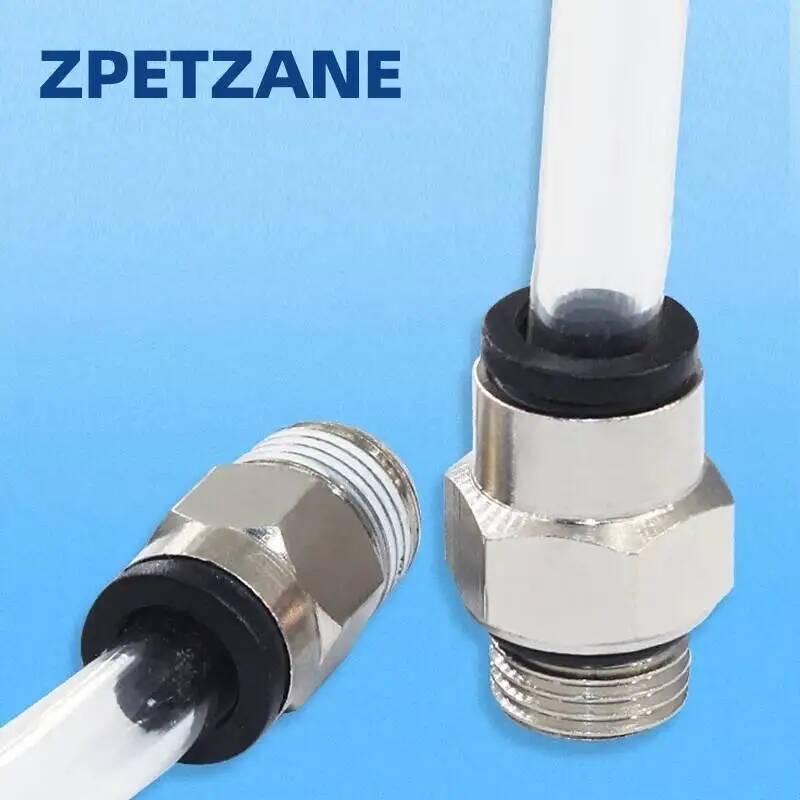 Pneumatik-Fittings Messing Mini-Verbinder Luftschlauch Schnellkupplung PC4-M3/M4/M5 4mm Gewinde Durchgangsgerade Verbindung