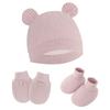 No Scratch Mittens Socks Nursery Hat Baby Mittens Cotton Gloves Hat Footwear Breathable Gloves for Boys Girls