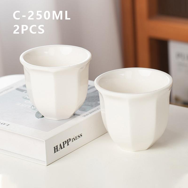 

2 шт. кофейных чашек в ближневосточном стиле, керамическая кружка-гирлянда, ручная бутылка для латте, капучино, чашка для чая, подарок для домашнего использования 250ML