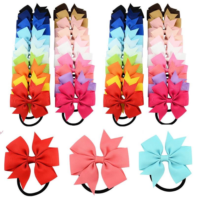 

2 шт./лот лента галстук-бабочка аксессуары для волос однотонный узел с бантом бутик веревка для головы для женщин и детей модная повязка на голову для девочек