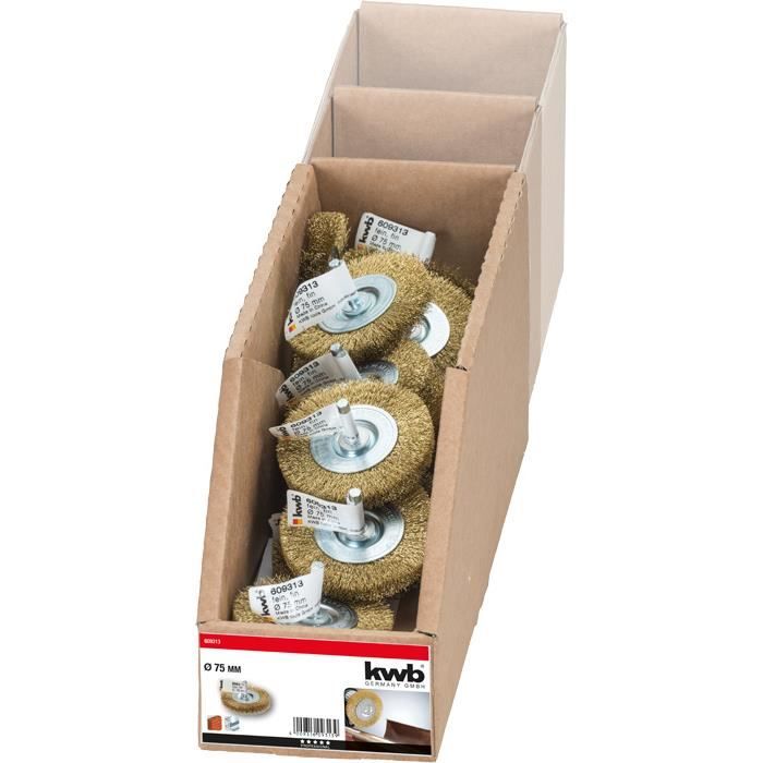 Kwb 609313, Roue à rayons, 0,2 mm, 6 mm, 7,5 cm, Métal, pierre, 15 pièce(s)