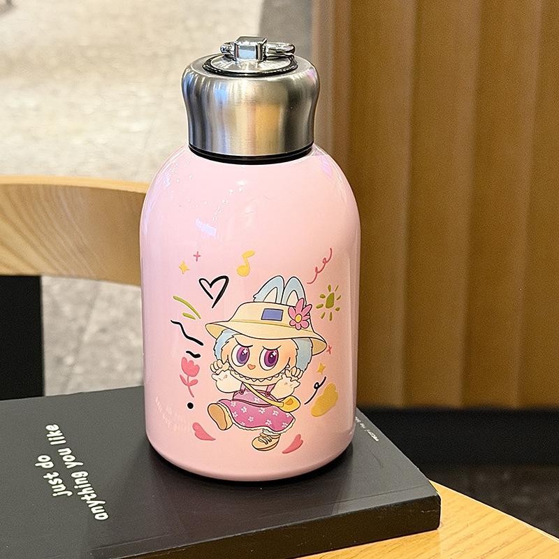 Little Fatty Ding Thermos Cup Cartoon Portable Big Belly Cup Outdoor Portable Accompanying Direct Drinking Cup