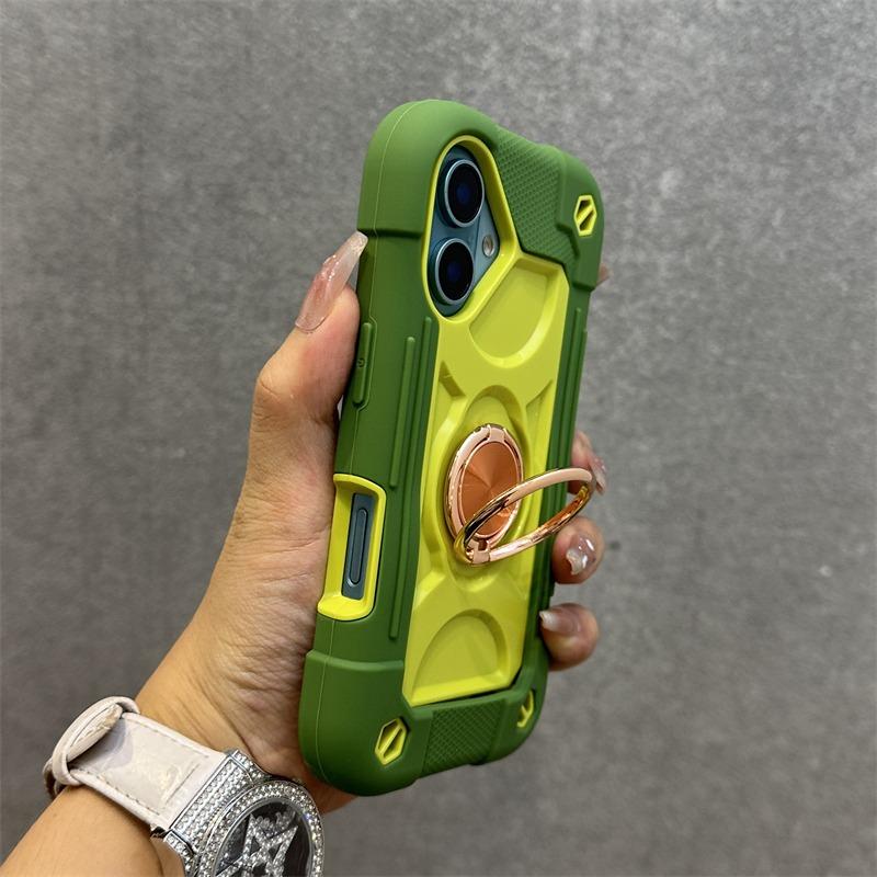 Luxury Heavy Duty Ring Holder Lanyard Case for iPhone 17 ProMax 16e PC TPU Armor Cover for iPhone 11 12 13 14 15 16 Pro Max Plus