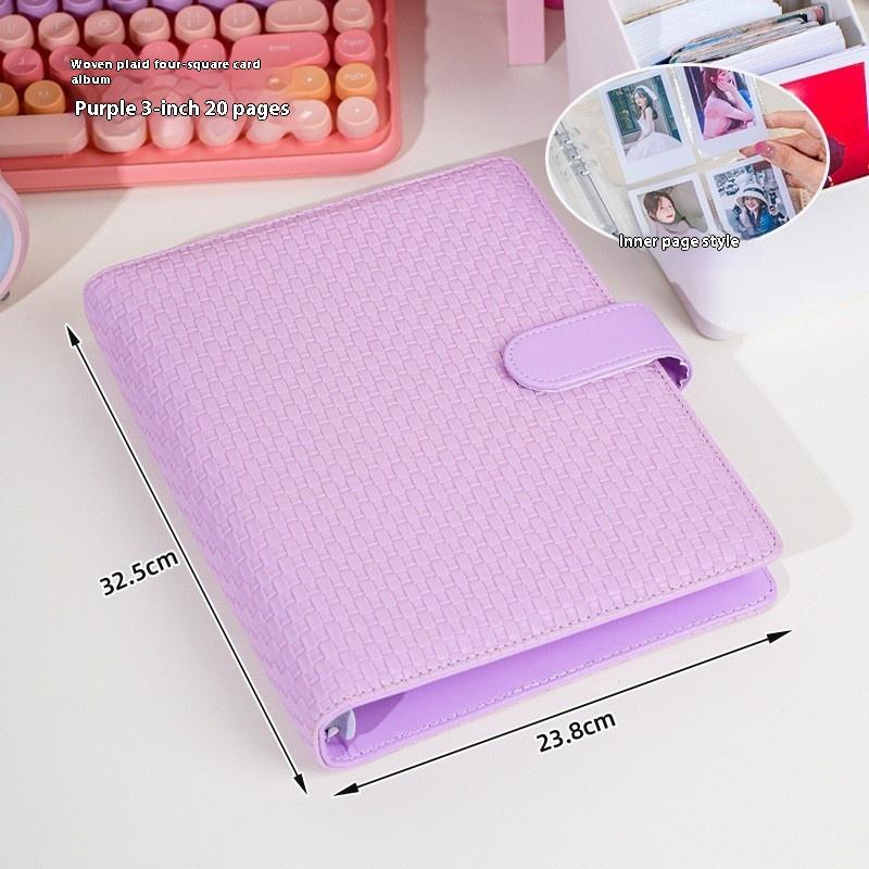 A5 Kpop Idol Photocards Holder PU Photo Album With 20pcs 3inches Sleeves Binder Collect Book For Photographs