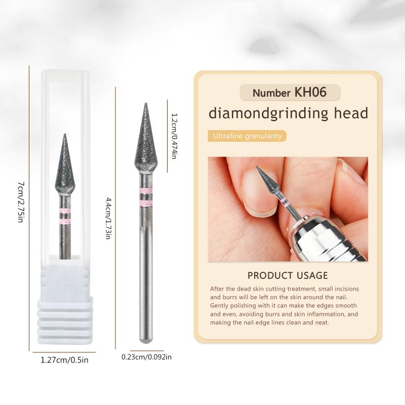 Diamond Nail Drill Bits Durable Material Multiple Uses For Home Diy Nail Art Cuticle Clean Gel Removing