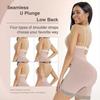 Backless Shapewear for Women Tummy Control Seamless Bodysuit Mesh Built-in Bra Faja Body Shaper with U Plunge S-3XL