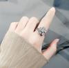 Rotatable Flower Open Ring For Women Adjustable Spinning Floral Band Unique Personality Fashion Jewelry Gift