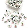Diy Soft Pottery Bead Separation Mixed Color Fruit Cartoon English Letters Perforated Loose Beads, Sliced Bracelet Material