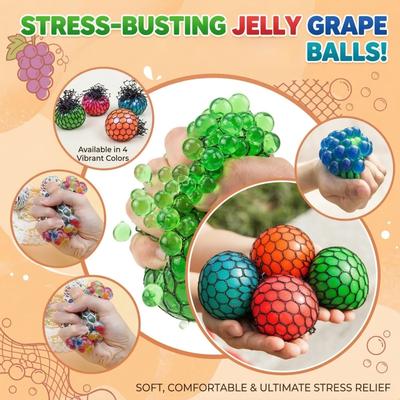 Mesh Soft Balls, Pressure-relieving Squeezing Grape Balls, Stress-relieving Balls (random Color)100ml