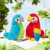 Standing Shoulder Parrot Doll Plush Toy Animal Cartoon Shoulder Magnet Magnetic Shoulder Decoration Doll Gift
