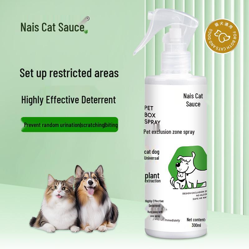 Naisimiao Pet Repellent Spray 300ml - High-Efficiency Plant Extract for Cats and Dogs