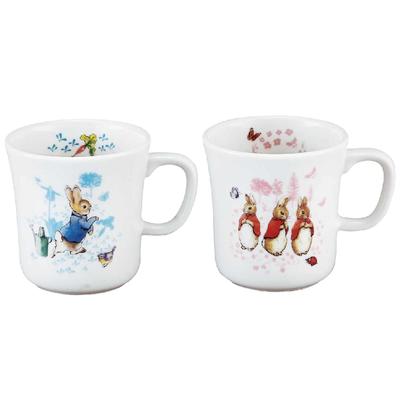 Yamaka Shoten Peter Rabbit Mugs Microwave Made In (Pair), Approx. 300ml, Safe, Japan, PR560-13