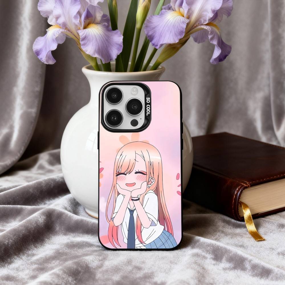 M-Marin K-Kitagawa My Dress Up D-Darling Phone Case For iPhone17,16,15,14,13,12,11 Plus,Pro Max Black Candy Silver Phone Case